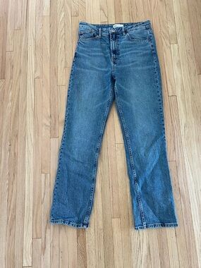 Zara high waist straight leg classic denim jeans size 6